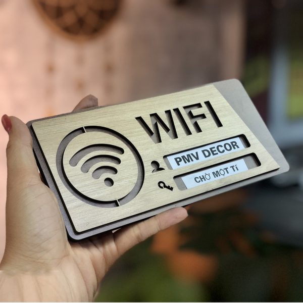 BẢNG WIFI. Gỗ MDF phủ melamine 2 màu tương phản. BFW-PMV101