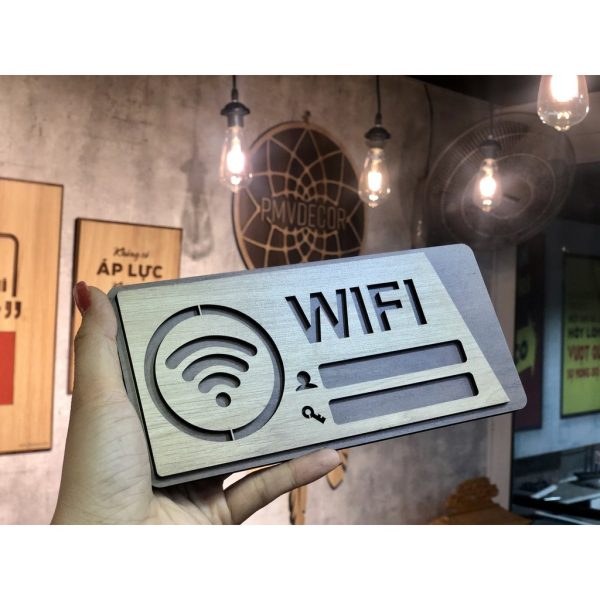 BẢNG WIFI. Gỗ MDF phủ melamine 2 màu tương phản. BFW-PMV101