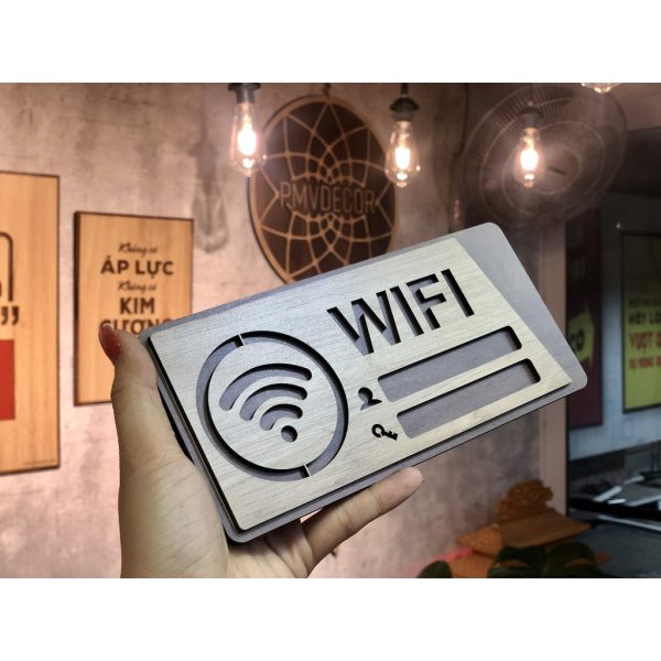 BẢNG WIFI. Gỗ MDF phủ melamine 2 màu tương phản. BFW-PMV101