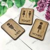 BẢNG WC, KT: 10*15cm Gỗ MDF phủ melamine 2 màu tương phản. BWC-PMV95