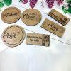 BẢNG HƯỚNG DẪN CHO QUÁN CAFE, NHÀ HÀNG , Bảng gỗ hai màu tương phản. BHD-PMV113