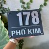BẢNG, BIỂN SỐ NHÀ. Alcorest + Mica ghi sần, số nổi 10mm, ngoài trời sang trọng tinh tế. BSN-PMV42